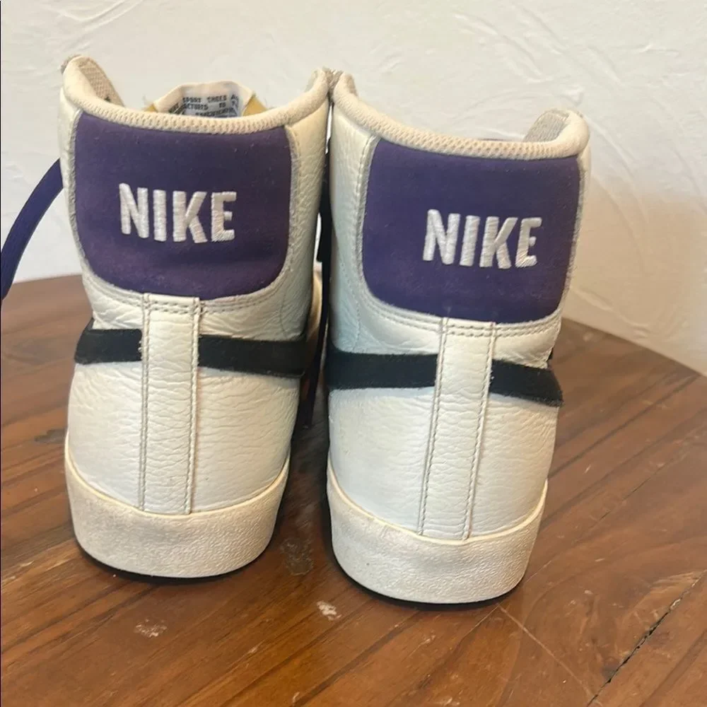 Custom Nike Blazers with Purple Laces Mens 10